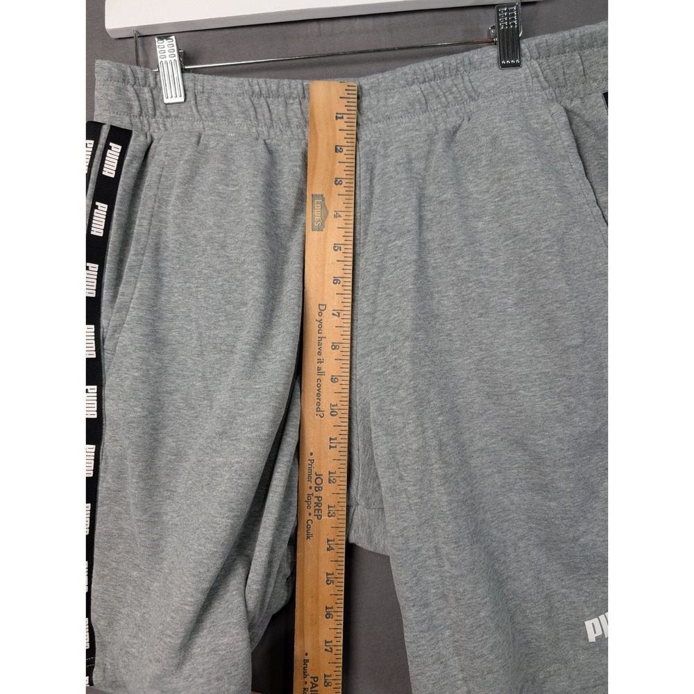 Puma Mens Gray French Terry Logo Tape Athletic Shorts Size L SKU - Picture 5 of 7